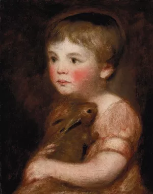 Miss Lewis with a Rabbit by John Constable Oil Painting
