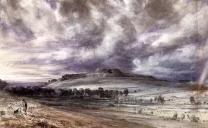 Old Sarum painting by John Constable
