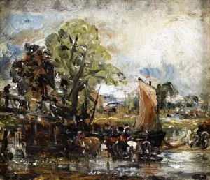 On the Stour by John Constable Oil Painting