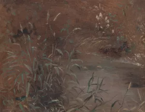 Rushes by a pool by John Constable Oil Painting
