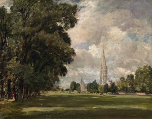 Salisbury Cathedral from Lower Marsh Close by John Constable Oil Painting