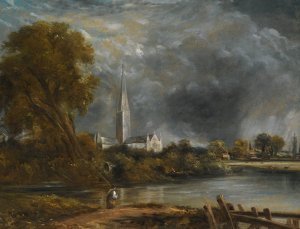 Salisbury Cathedral From The Meadows by John Constable Oil Painting