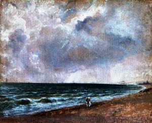 Seascape Study: Brighton Looking West by John Constable - Oil Painting Reproduction