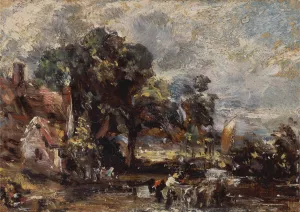 Sketch for 'The Haywain' by John Constable Oil Painting