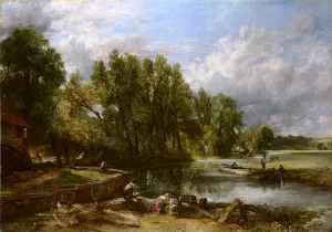 Stratford Mill painting by John Constable