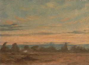 Summer, Evening Landscape by John Constable Oil Painting
