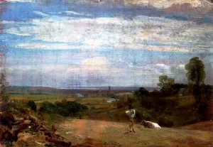 Summer Morning: Dedham from Langham by John Constable Oil Painting