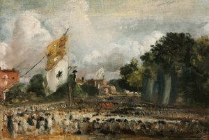 The Celebration in East Bergholt of the Peace of 1814 Concluded in Paris between France and the Allied Powers by John Constable Oil Painting