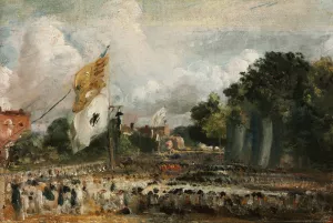 The Celebration in East Bergholt of the Peace of 1814 Concluded in Paris between France and the Allied Powers by John Constable Oil Painting