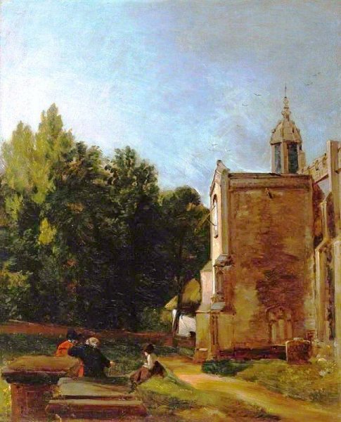 The Church Porch, East Bergholt by John Constable - Hand-Painted Oil Painting Reproduction