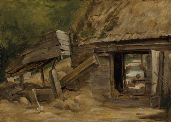 The Old Mill Shed, Dedham by John Constable - Hand-Painted Oil Painting Reproduction