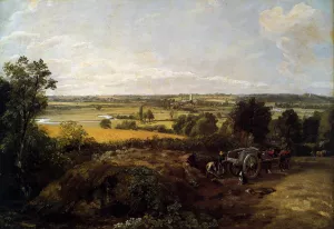The Stour-Valley with the Church of Dedham by John Constable - Oil Painting Reproduction