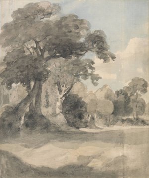 Trees in a Meadow by John Constable Oil Painting