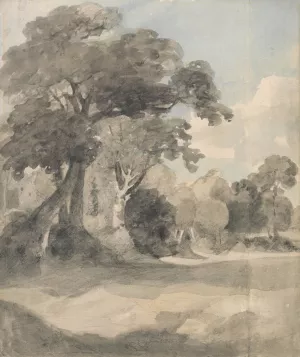 Trees in a Meadow by John Constable Oil Painting