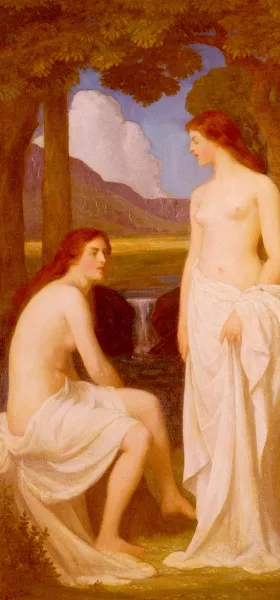 Bathing Nymphs by John Cooke - Oil Painting Reproduction