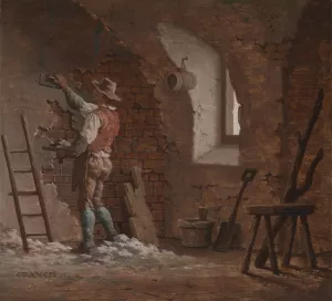 Plasterer by John Cranch Oil Painting