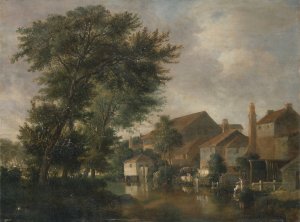 The River Wensum, Norwich by John Crome Oil Painting