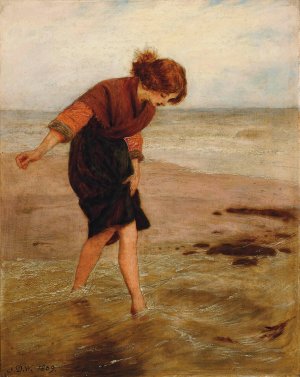 In the Shallows by John Dawson Watson Oil Painting
