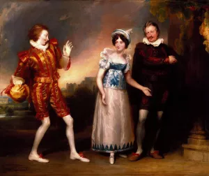 Master Page, Anne Page, and Slender by John Downman Oil Painting
