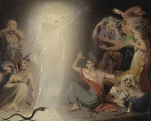 The Ghost of Clytemnestra Awakening the Furies by John Downman Oil Painting
