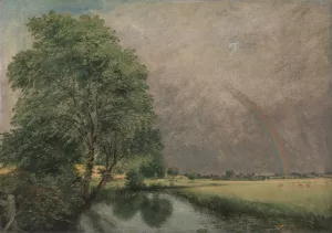 The Rainbow, near Salisbury by John Dunthorne Oil Painting