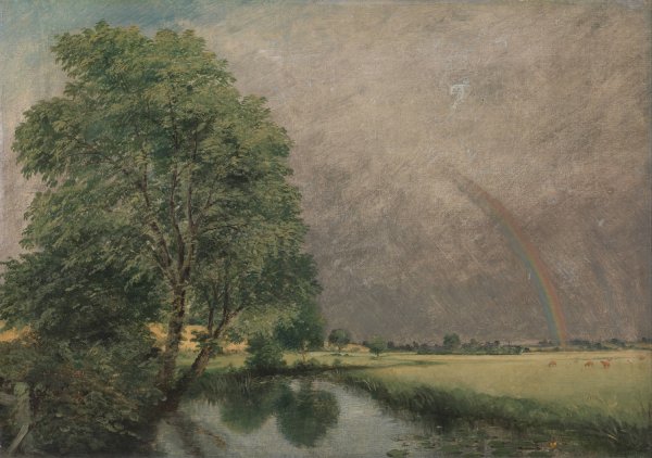 The Rainbow, near Salisbury by John Dunthorne - Hand-Painted Oil Painting Reproduction