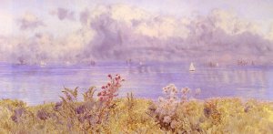 Bristol Channel From The Welsh Coast by John Edward Brett Oil Painting