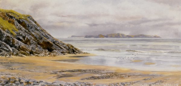 Main Product Photo of Caldy Island Painting by John Edward Brett