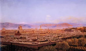 Florence from Bellosguardo Oil painting by John Edward Brett