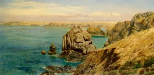 Mounts Bay Cornwall painting by John Edward Brett