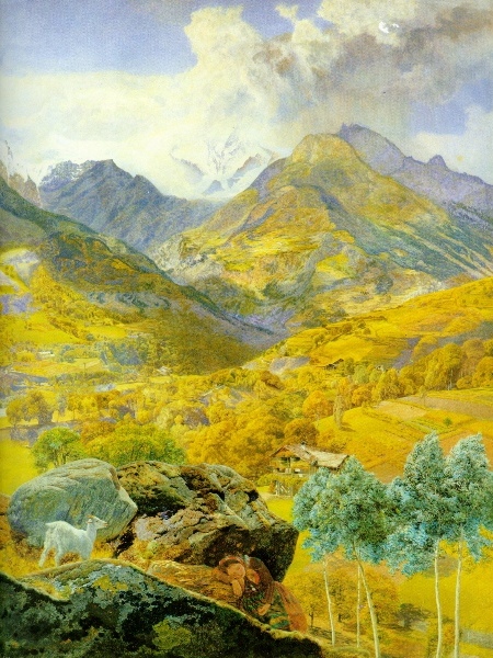 Main Product Photo of The Val d Aosta Painting by John Edward Brett