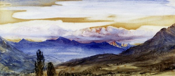 Main Product Photo of Val di Cogne, Switzerland Painting by John Edward Brett