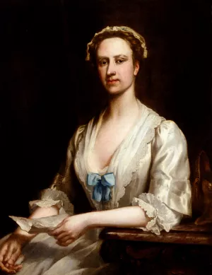 Portrait Of Lavinia Fenton, Later Duchess of Bolton 1708-1760 by John Ellys Oil Painting