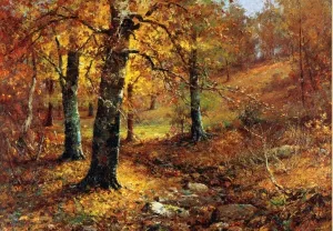 Hillside in the Fall by John Elwood Bundy Oil Painting