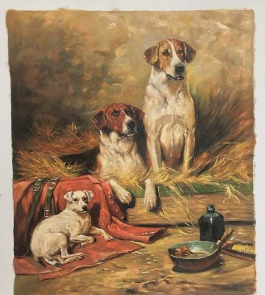 Foxhounds and a Terrier Oil Painting Reproduction
