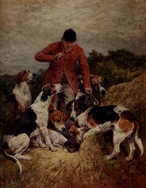 Run To Earth by John Emms - Hand-Painted Oil Painting Reproduction