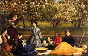 Apple Blossoms also known as Spring painting by John Everett Millais