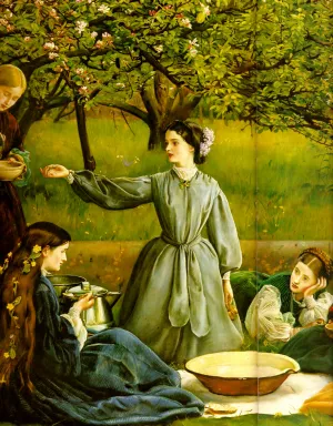 Apple Blossoms Spring Detail II Oil painting by John Everett Millais