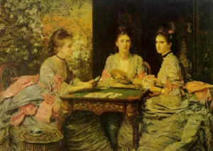 Hearts are Trumps painting by John Everett Millais