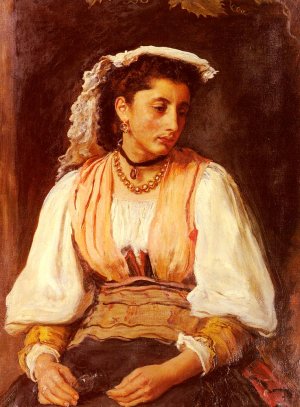 Pippa - Detail by John Everett Millais Oil Painting