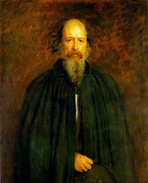 Portrait of Lord Alfred Tennyson Oil painting by John Everett Millais