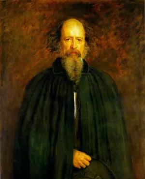 Portrait of Lord Alfred Tennyson by John Everett Millais - Oil Painting Reproduction