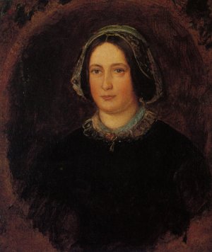 Portrait of Mrs William Evamy The Artists Aunt Oil painting by John Everett Millais