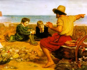 The Boyhood of Raleigh Oil painting by John Everett Millais