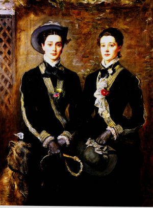 Twins Grace and Kate Hoare Oil painting by John Everett Millais