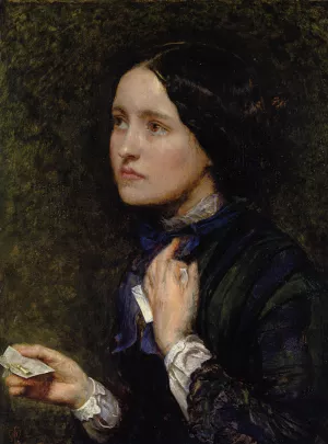 Wedding Cards Oil painting by John Everett Millais