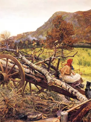 Winter Fuel by John Everett Millais Oil Painting