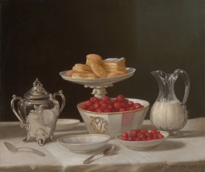 Dessert Still Life by John F. Francis Oil Painting