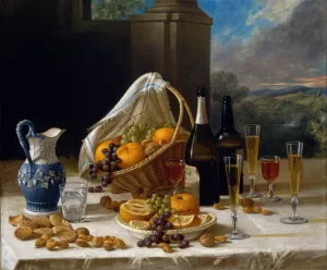 Luncheon Still Life by John F. Francis Oil Painting