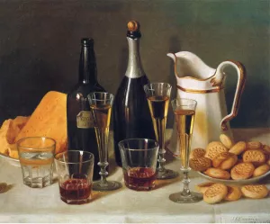 Still Life: Cognac and Biscuits painting by John F. Francis